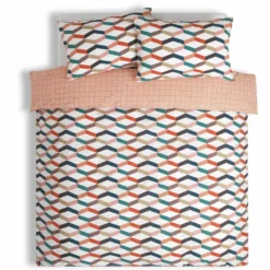 Habitat Geometric ZigZag Multicolour Bedding Set - Single -Habitat Sales Store 4529257 R Z002A