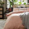 Habitat Embroidered Palm Pink Bedding Set - Single
