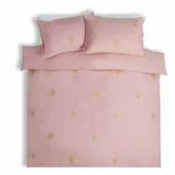Habitat Embroidered Palm Pink Bedding Set - Single -Habitat Sales Store 4529556 R Z002A