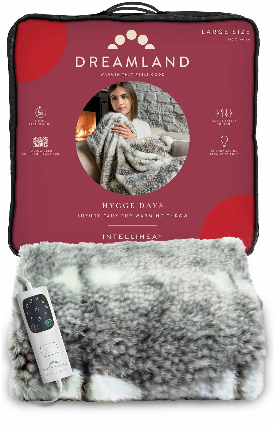 Dreamland Luxury Faux Fur Heated Throw - Large 7 Dreamland Luxury Faux Fur Heated Throw - Large - Image 7