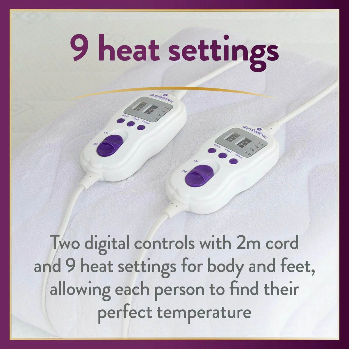 Slumberdown Perfectly Warm Luxury Electric Blanket-King Dual 3 Slumberdown Perfectly Warm Luxury Electric Blanket-King Dual - Image 3