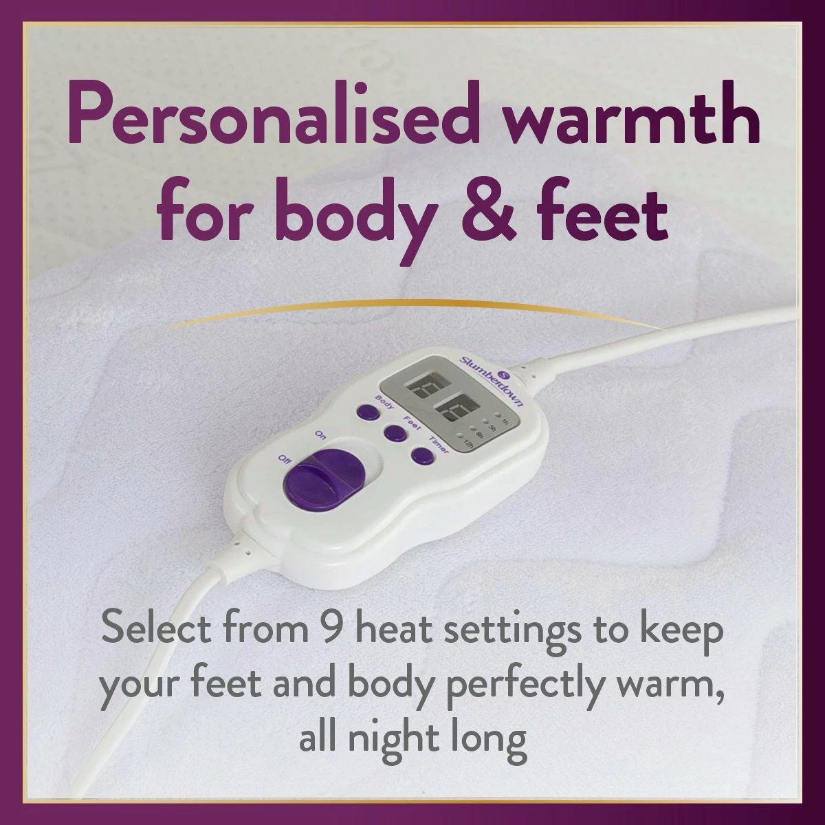 Slumberdown Perfectly Warm Luxury Electric Blanket-King Dual 4 Slumberdown Perfectly Warm Luxury Electric Blanket-King Dual - Image 4