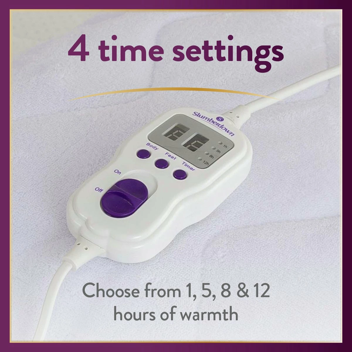 Slumberdown Perfectly Warm Luxury Electric Blanket-King Dual 6 Slumberdown Perfectly Warm Luxury Electric Blanket-King Dual - Image 6