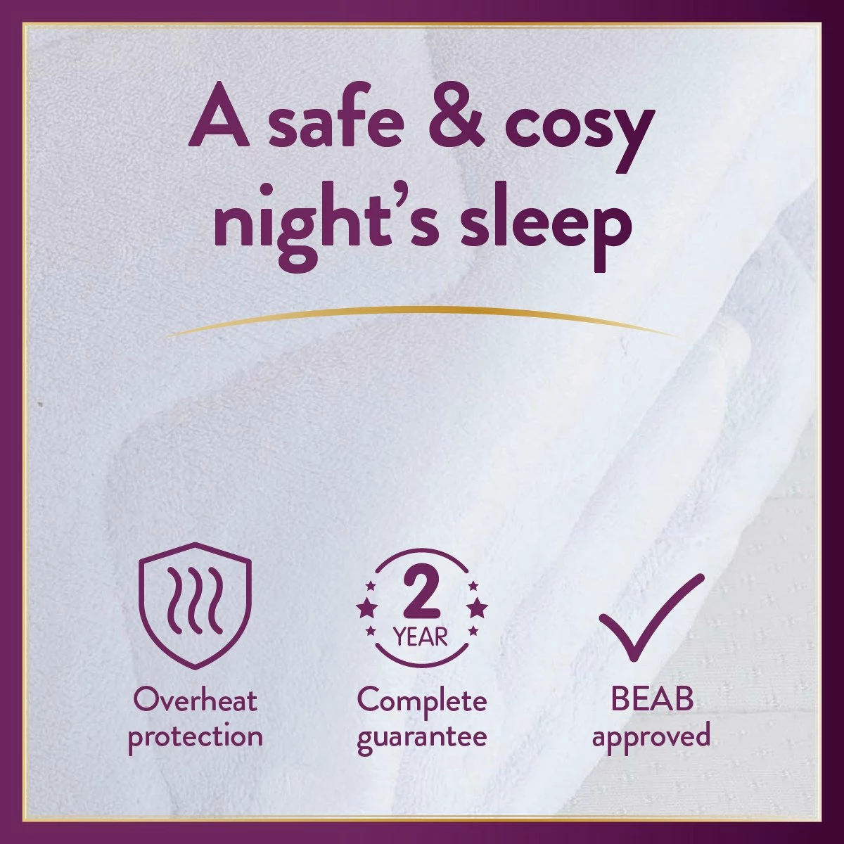 Slumberdown Perfectly Warm Luxury Electric Blanket-King Dual 12 Slumberdown Perfectly Warm Luxury Electric Blanket-King Dual - Image 12