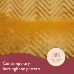 Dreamland Deluxe Velvet Mustard Heated Throw - Large -Habitat Sales Store 4844994 R Z005A