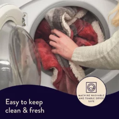 Dreamland Sherpa Tartan Reversible Overblanket -Habitat Sales Store 4883333 R Z007A