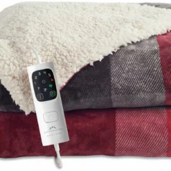 Dreamland Sherpa Tartan Reversible Overblanket -Habitat Sales Store 4883333 R Z011A