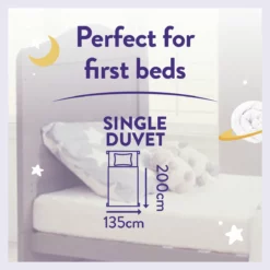 Slumberdown Luxury Cotton 4.5Tog Kids Duvet & Pillow –Single -Habitat Sales Store 5459010 R Z008A