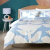 Habitat 180TC Abstract Floral Blue Bedding Set - Single