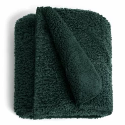 Habitat Faux Shearling Throw - Green - 125X150cm