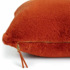 Habitat Plain Faux Fur Cushion - Burnt Orange - 43X43cm 9 Habitat Plain Faux Fur Cushion - Burnt Orange - 43X43cm -Habitat Sales Store 7048663 R Z003A