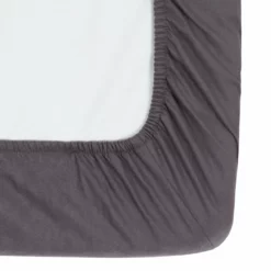 Habitat Brushed Cotton Charcoal Fitted Sheet - Toddler -Habitat Sales Store 7914302 R Z002A
