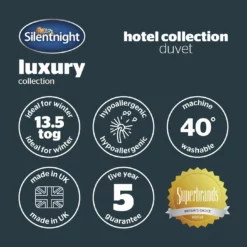 Silentnight Hotel Collection 13.5 Tog Duvet - Single 17 Silentnight Hotel Collection 13.5 Tog Duvet - Single -Habitat Sales Store 7928680 R Z009A