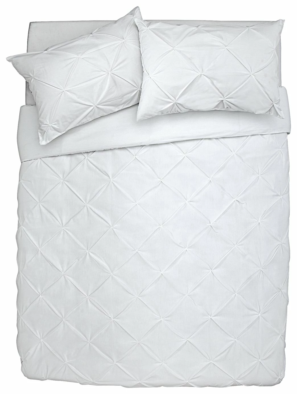 Habitat Hadley Pintuck White Bedding Set - Double 2 Habitat Hadley Pintuck White Bedding Set - Double - Image 2