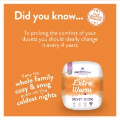 Slumberdown Extra Warm 15 Tog Duvet - Single -Habitat Sales Store 8268260 R Z007A