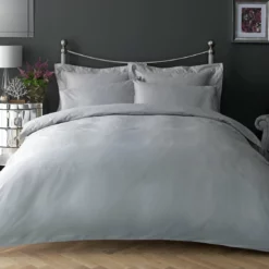 Habitat Egyptian Cotton 400TC Grey Bedding Set - Single -Habitat Sales Store 8268806 R Z005A