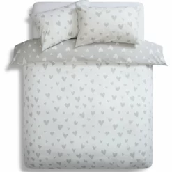 Habitat Hearts Grey & White Bedding Set - Single 10 Habitat Hearts Grey & White Bedding Set - Single -Habitat Sales Store 8291251 R Z002A