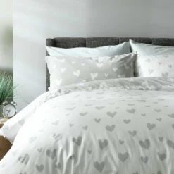 Habitat Hearts Grey & White Bedding Set - Single 13 Habitat Hearts Grey & White Bedding Set - Single -Habitat Sales Store 8291251 R Z006A
