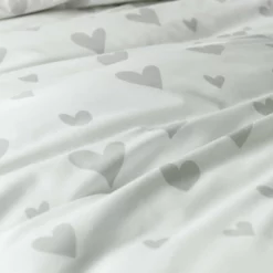 Habitat Hearts Grey & White Bedding Set - Single 14 Habitat Hearts Grey & White Bedding Set - Single -Habitat Sales Store 8291251 R Z007A