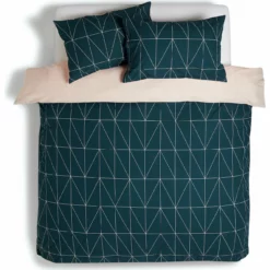 Habitat Geo Teal & Blush Reversible Bedding Set - Single 10 Habitat Geo Teal & Blush Reversible Bedding Set - Single -Habitat Sales Store 8299947 R Z002A