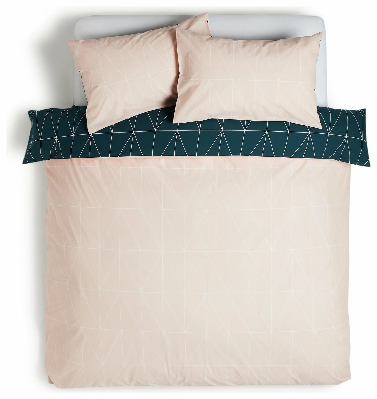 Habitat Geo Teal & Blush Reversible Bedding Set - Single 5 Habitat Geo Teal & Blush Reversible Bedding Set - Single - Image 5