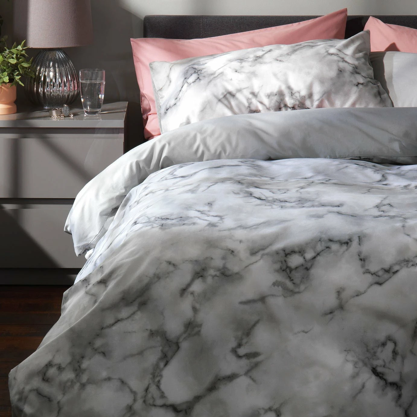 Habitat Marble White & Black Bedding Set - Single 7 Habitat Marble White & Black Bedding Set - Single - Image 7