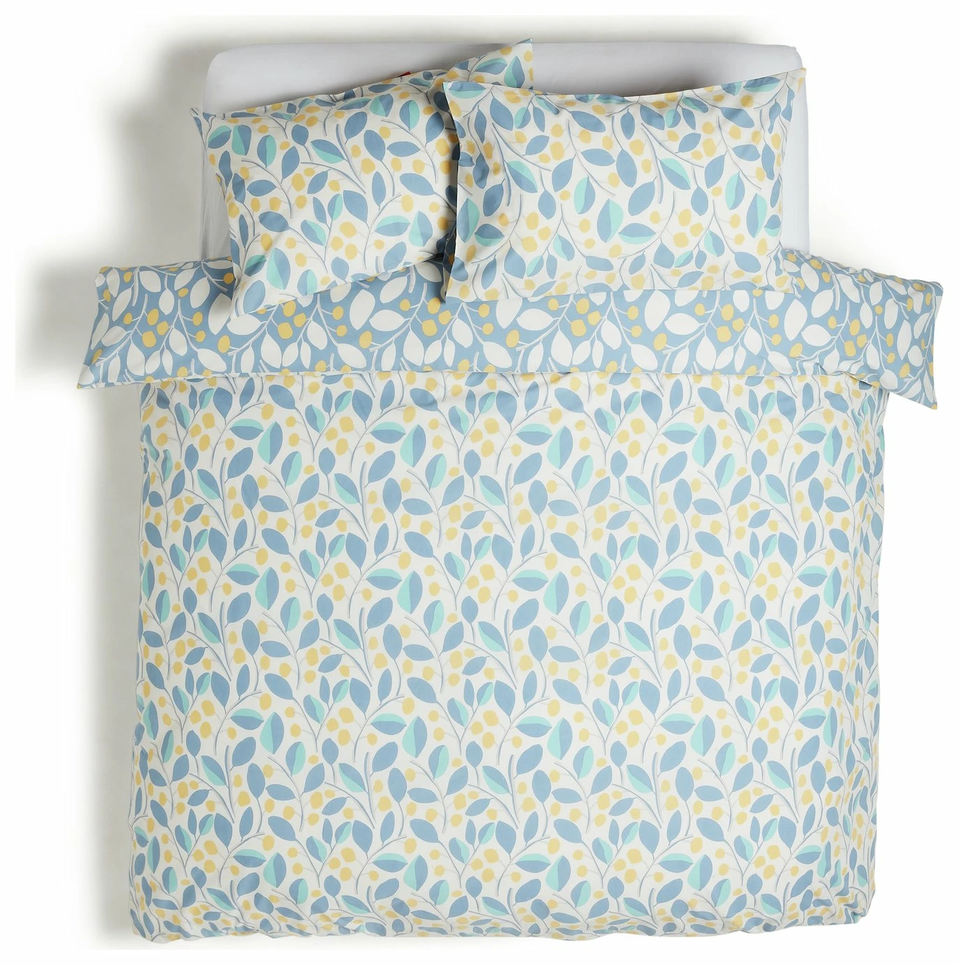 Habitat Scandi Floral Sky Blue & Yellow Bedding Set - Single 3 Habitat Scandi Floral Sky Blue & Yellow Bedding Set - Single - Image 3