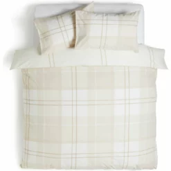Habitat Check Neutral Bedding Set - Single -Habitat Sales Store 8348829 R Z002A