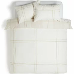 Habitat Check Neutral Bedding Set - Single -Habitat Sales Store 8348829 R Z004A