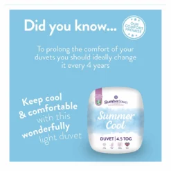 Slumberdown Summer Cool 4.5 Tog Duvet - Single -Habitat Sales Store 8356756 R Z007A