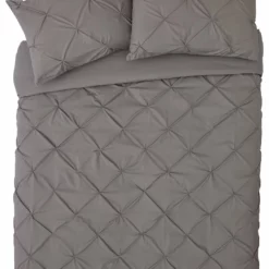 Habitat Hadley Pintuck Grey Bedding Set - Double 7 Habitat Hadley Pintuck Grey Bedding Set - Double -Habitat Sales Store 8477611 R Z002A