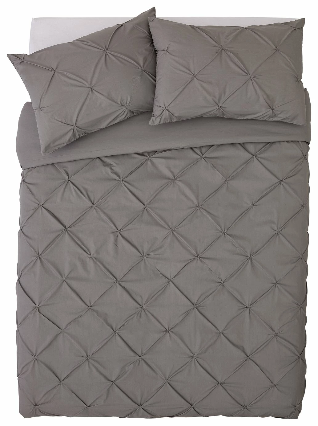 Habitat Hadley Pintuck Grey Bedding Set - Double 3 Habitat Hadley Pintuck Grey Bedding Set - Double - Image 3