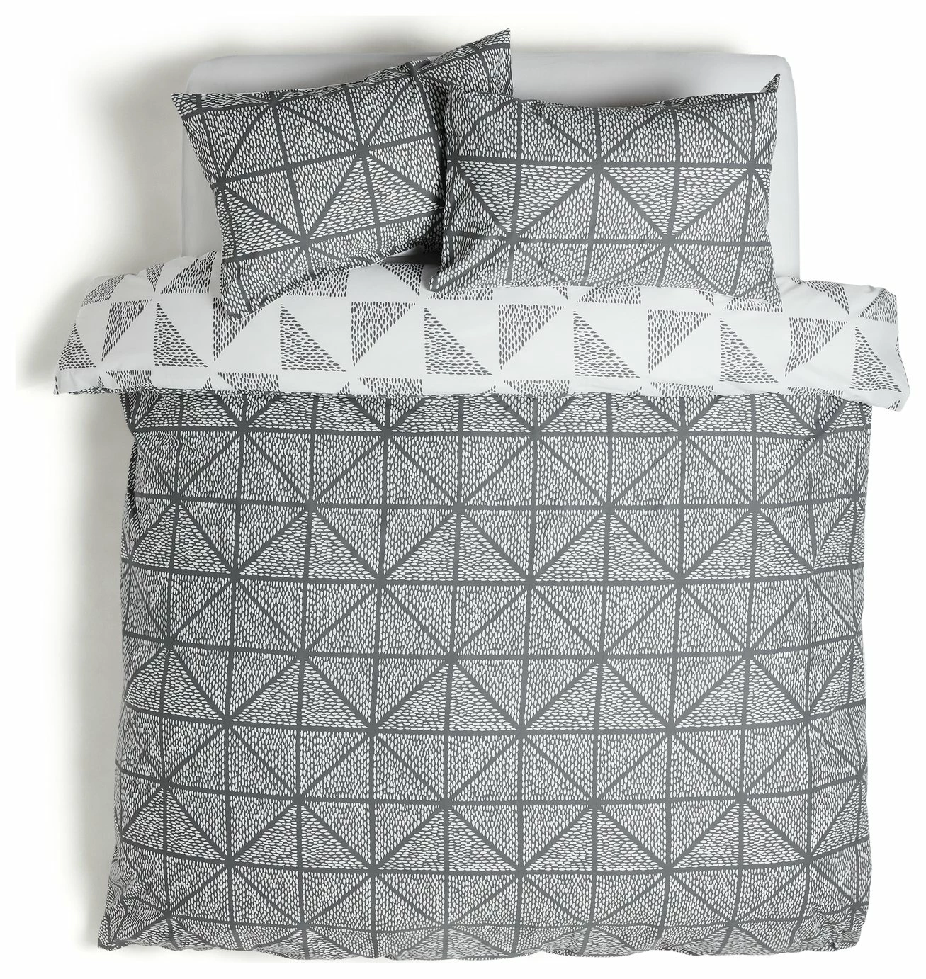 Habitat Stockholm Diamond Dash Grey Bedding Set - Single 3 Habitat Stockholm Diamond Dash Grey Bedding Set - Single - Image 3