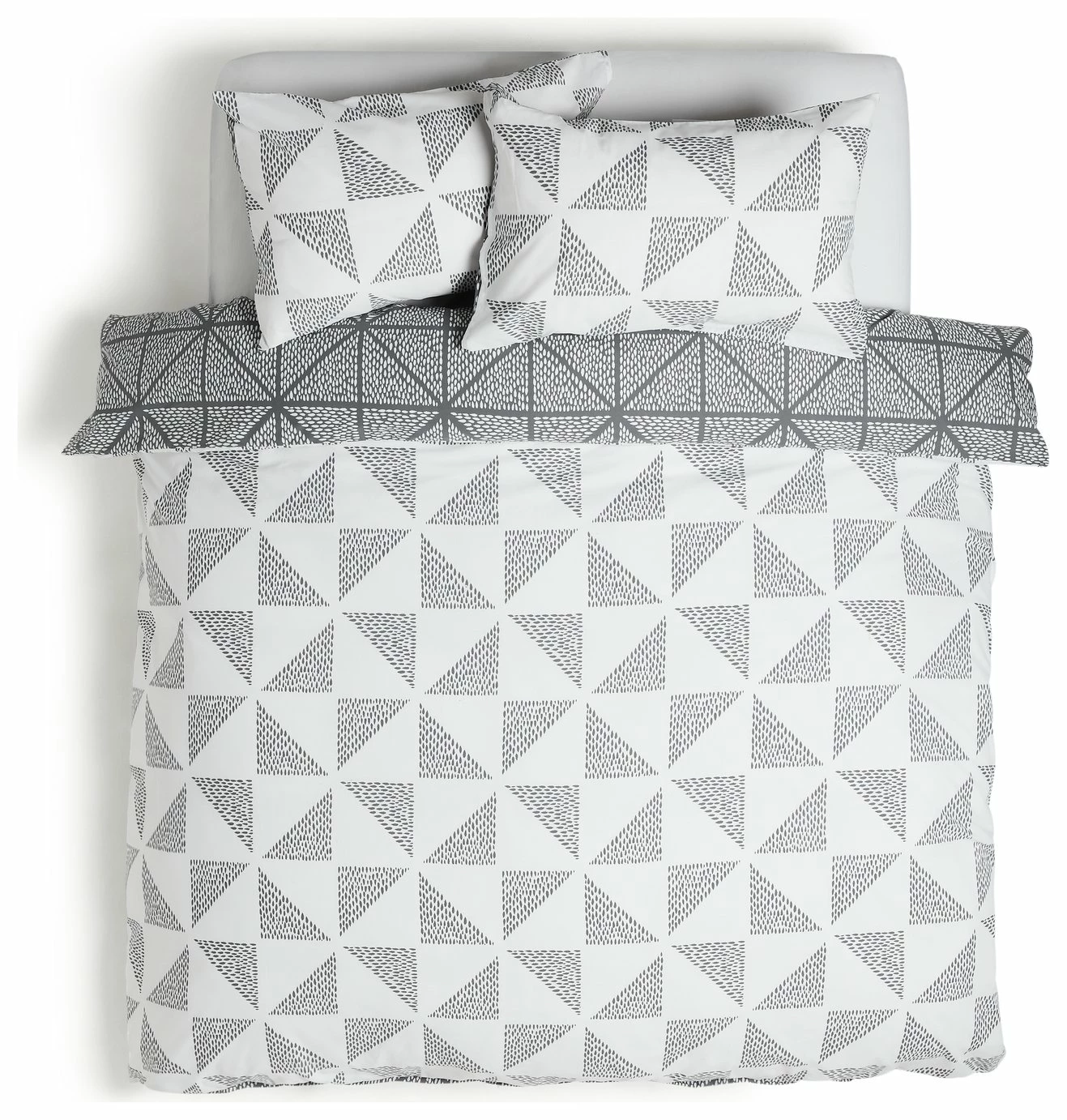 Habitat Stockholm Diamond Dash Grey Bedding Set - Single 5 Habitat Stockholm Diamond Dash Grey Bedding Set - Single - Image 5