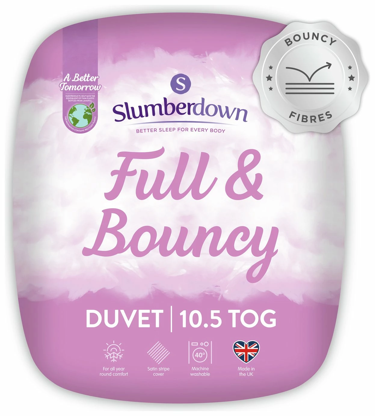 Slumberdown Full And Bouncy 10.5 Tog Duvet - Single 1 Slumberdown Full And Bouncy 10.5 Tog Duvet - Single