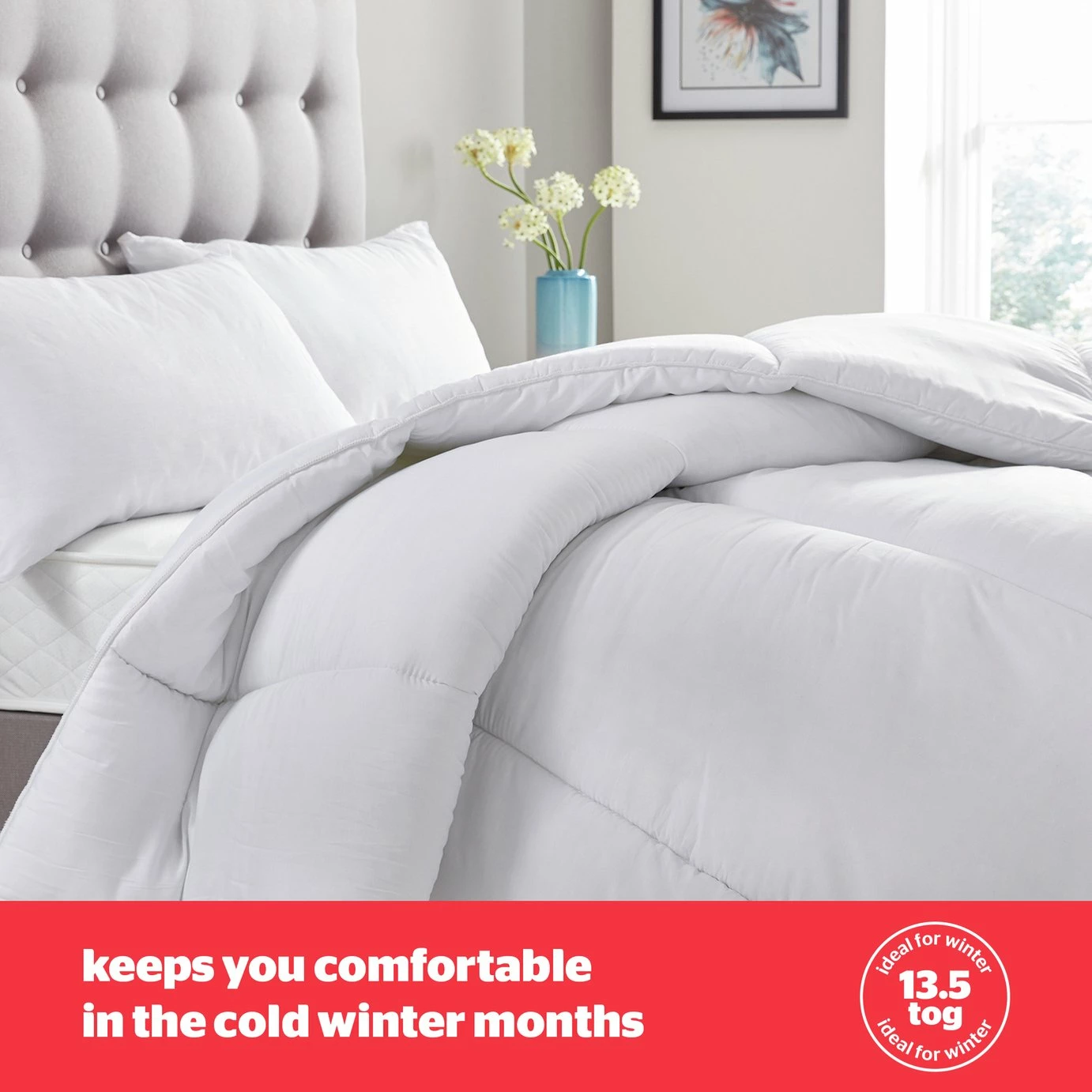 Silentnight Bounceback 13.5 Tog Duvet - Single 5 Silentnight Bounceback 13.5 Tog Duvet - Single - Image 5