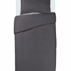 Habitat Cotton Rich Plain Charcoal Bedding Set - Single