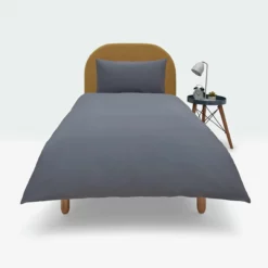 Habitat Cotton Rich Plain Charcoal Bedding Set - Single -Habitat Sales Store 8834182 R Z002C