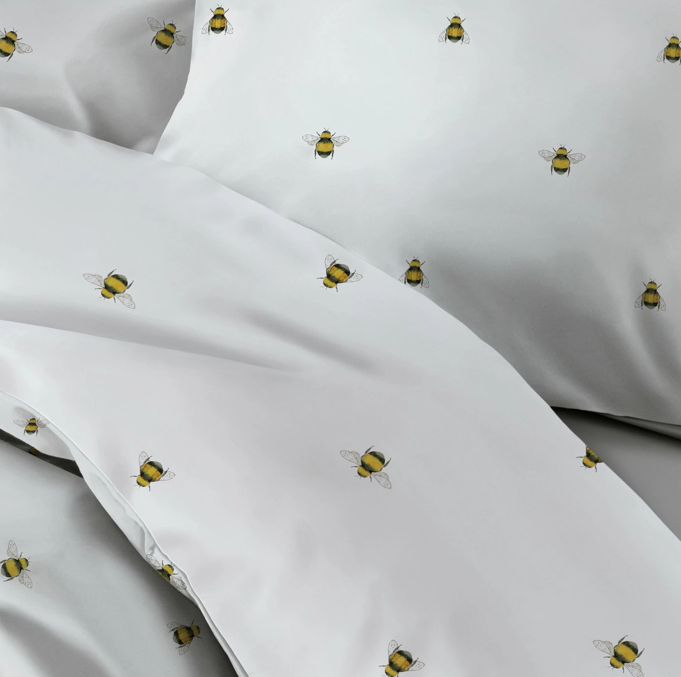 Habitat Hideaway Bee Print White Bedding Set - Single 4 Habitat Hideaway Bee Print White Bedding Set - Single - Image 4