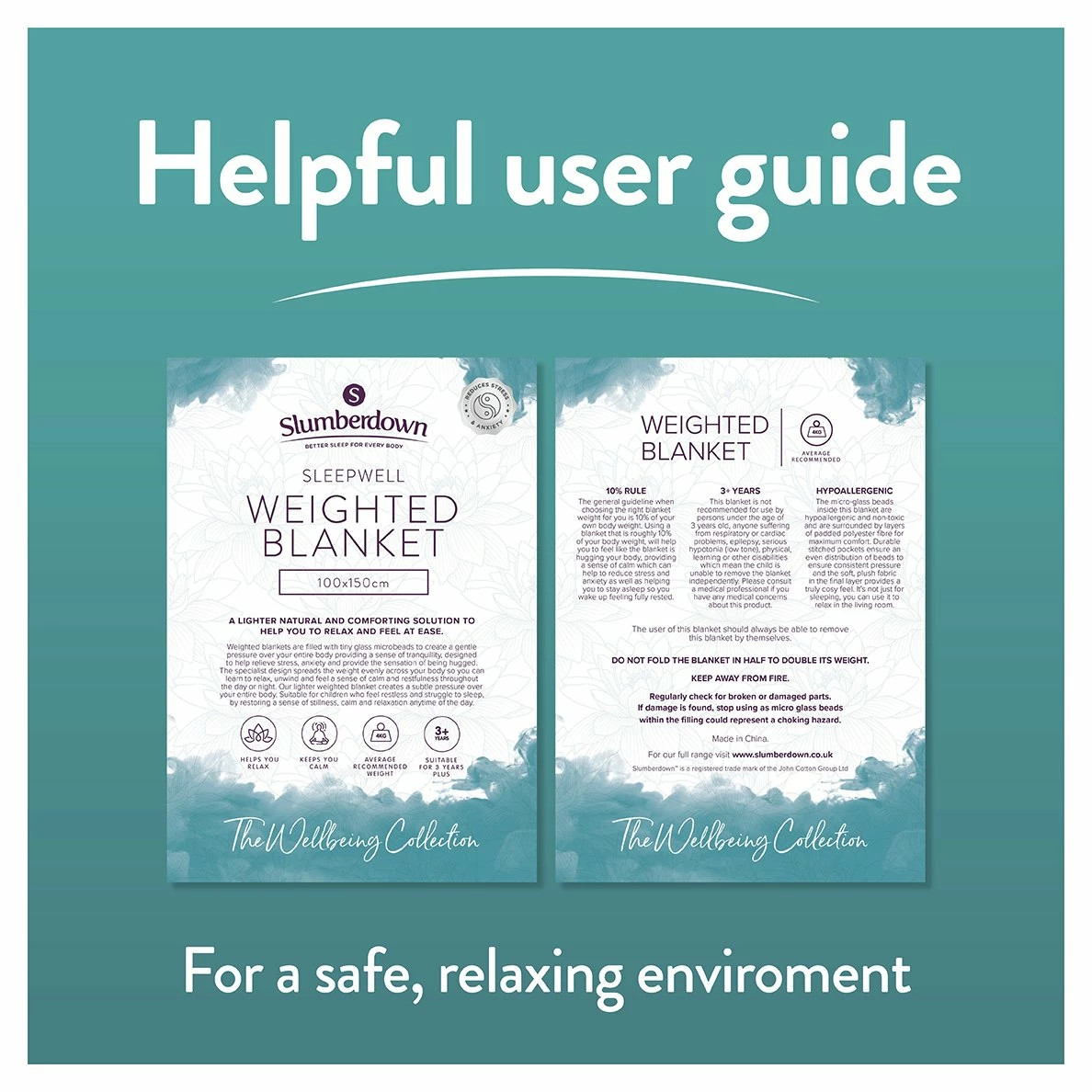 Slumberdown Wellbeing Weighted Adults Blanket - 7kg 9 Slumberdown Wellbeing Weighted Adults Blanket - 7kg - Image 9