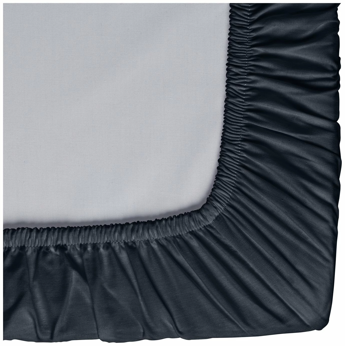 Habitat Pure Cotton 200TC Navy Fitted Sheet - Double 2 Habitat Pure Cotton 200TC Navy Fitted Sheet - Double - Image 2