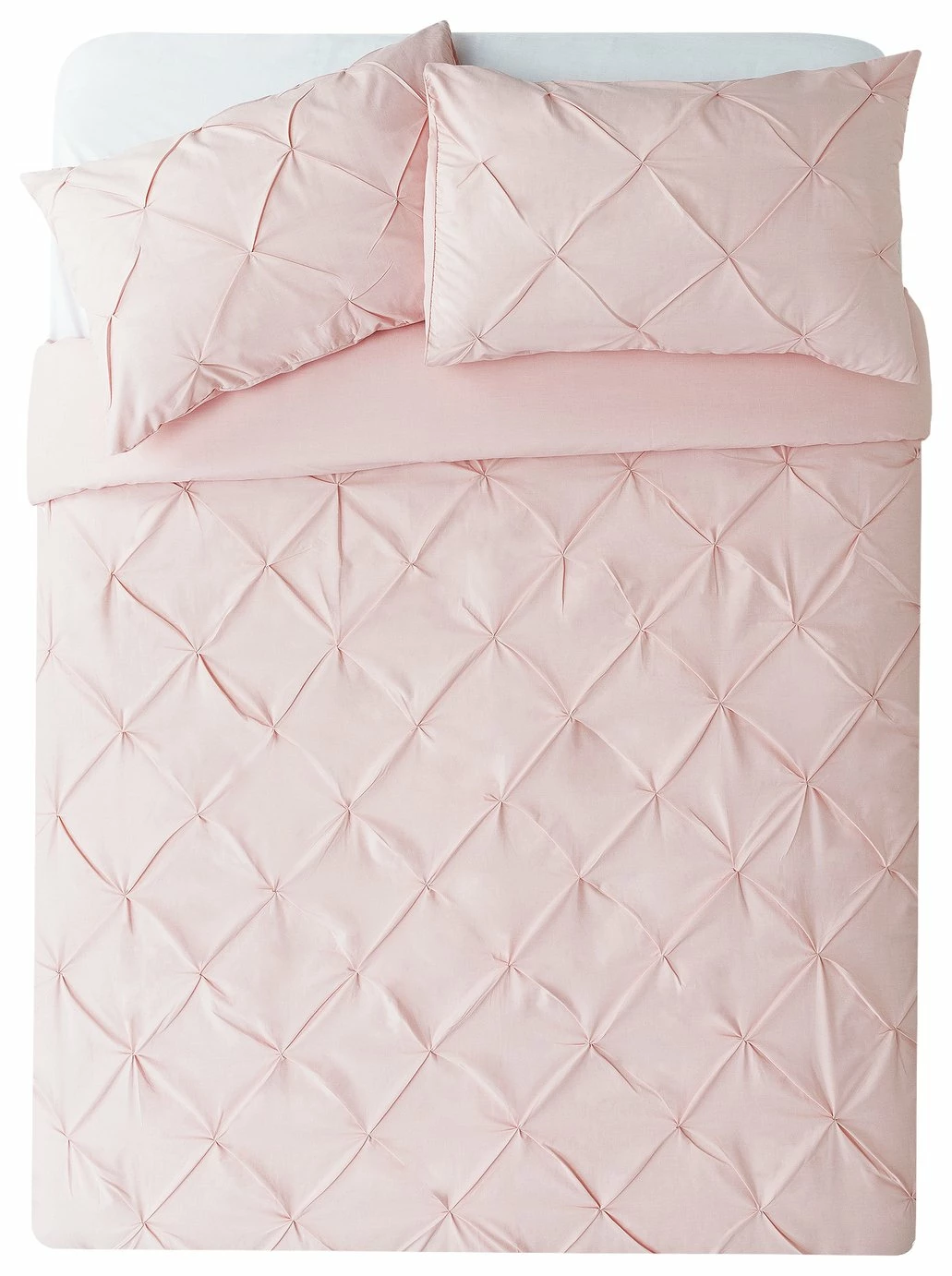 Habitat Hadley Pintuck Blush Pink Bedding Set - Double 3 Habitat Hadley Pintuck Blush Pink Bedding Set - Double - Image 3