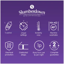 Slumberdown Essentials Electric Underblanket - Small Double -Habitat Sales Store 9169131 R Z009A