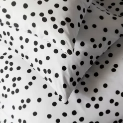 Habitat Cotton Dot Penny White & Black Bedding Set - Single -Habitat Sales Store 9199747 R Z003A