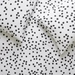 Habitat Cotton Dot Penny White & Black Bedding Set - Single -Habitat Sales Store 9199747 R Z005A