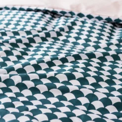 Habitat Cotton Scallop Teal Reversible Bedding Set-Superking -Habitat Sales Store 9207938 R Z006A