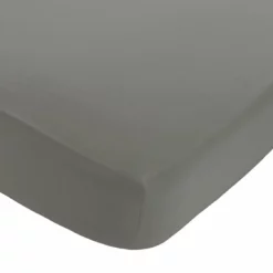 Habitat Washed Plain Stone Grey Fitted Sheet - Double