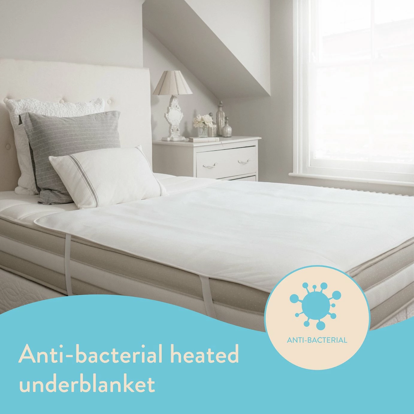 Dreamland Antibacterial Heated Underblanket - Single 2 Dreamland Antibacterial Heated Underblanket - Single - Image 2
