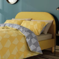 Habitat Industrial Geo Grey Reversible Bedding Set - Single -Habitat Sales Store 9281318 R Z005A