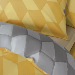 Habitat Industrial Geo Grey Reversible Bedding Set - Single -Habitat Sales Store 9281318 R Z006A